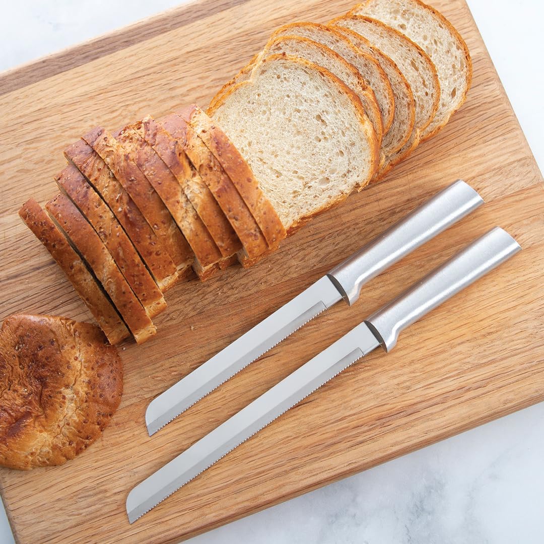 Rada Cutlery 8" Bread Knife (R143), Stainless Steel Serrated Blade, Siver Handle