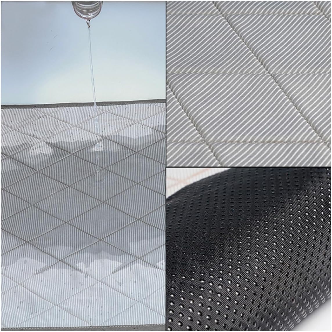 Milisten Large Dog Cooling Mat and Waterproof Urine Pad, Thick Polyester Anti-Slip Summer Cooling Bed Mat for Indoor Use, Fast-Drying Washable Pet Sleep Cushion