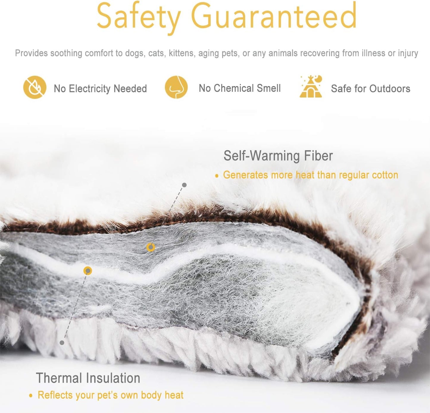 Self Heating Cat Pad Self Warming Bed 27.5" x 18.5" Thermal Heated Cat Mat Extra Warm Pet Mat for Outdoor and Indoor Large Kittens Small Puppy Pets
