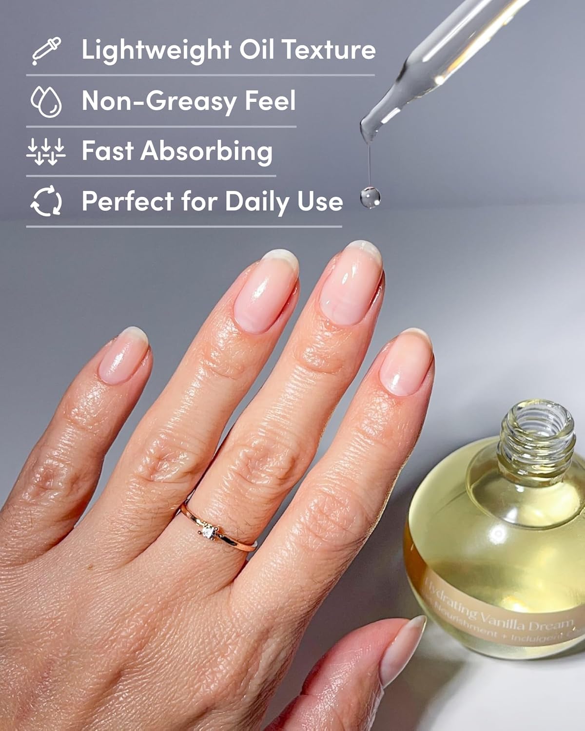 ella+mila Nourishing Cuticle Oil for Nails - Vanilla Dream - Nail Care Treatment for Softening Dry Cuticles - Vegan - 2.3 fl oz