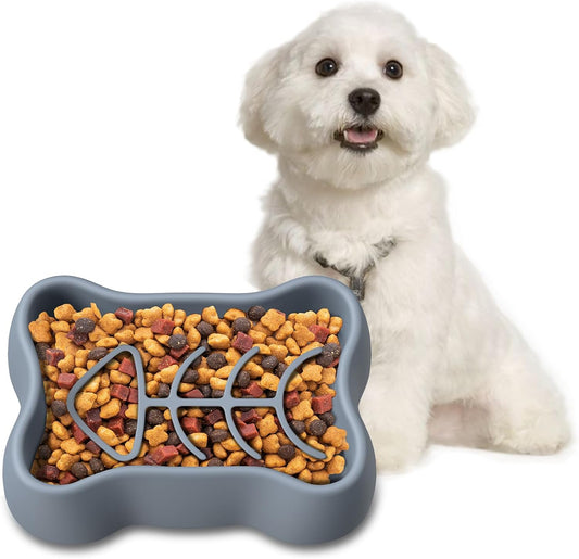 ORIA Slow Feeder Dog Bowls, Silicone Dog Food Bowl with Suction Cups, Interactive Dog Puzzle Bowl for Slow Eating, Anti-Choking, Slow Feeder Cat Bowl for Dogs Cats, Dry and Wet Food