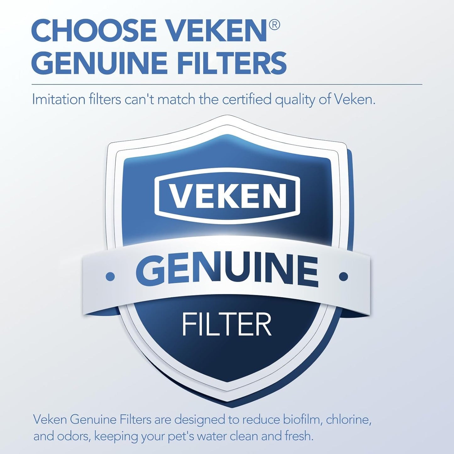 Veken Cat Water Fountain Filters, 4 Pack Replacement Filters & 4 Pack Replacement Pre-Filter Sponges Set for 50oz, 84oz, 95oz or 108oz Automatic Pet Fountain Dog Water Dispenser