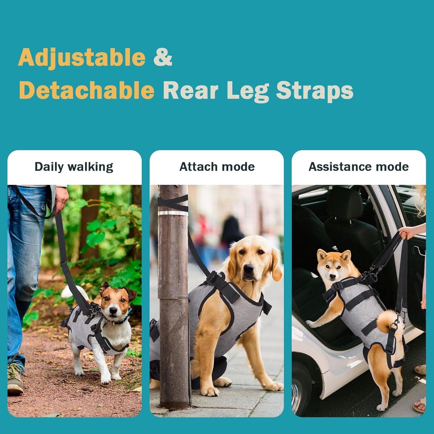 Ownpets Dog Sling Harness, Outdoor Sling Bag for Spine Protection, Whole Body Support, Support Vest to Assist Aged Dogs, Outdoor, XS