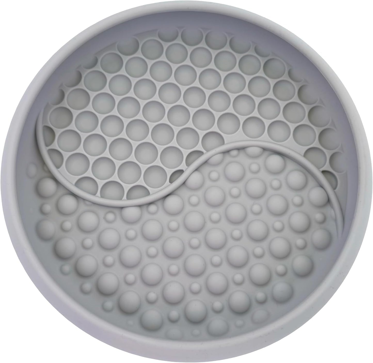 YAMI Dog Lick Bowl, Lick Mat for Dogs, Wet Food Cat Slow Feeder, Freeze Bowl, Enrichment & Puzzle Toy for Anxiety Relief, Food-Grade Silicone, Suction Cups, Dishwasher Fit, for All Breed (Light Gray)