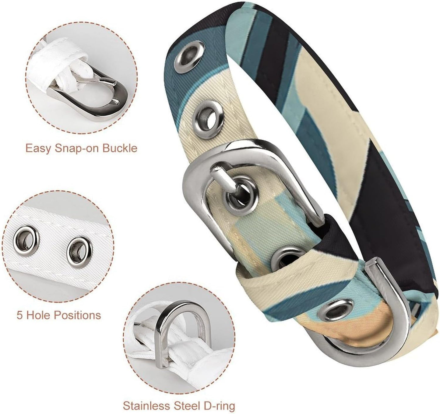 Orca in The Sea Dog Collar with Buckle Adjustable Martingale Pet Collars Cute Female Male Puppy Collar Soft Waterproof Cat Collars for Small Medium Dogs