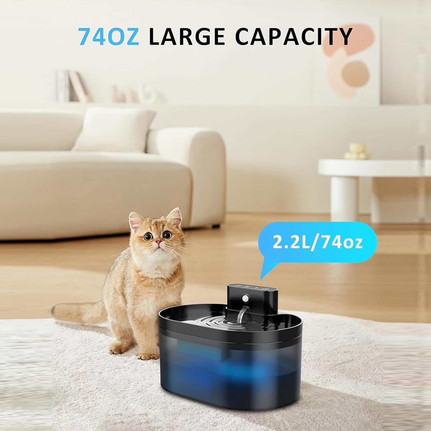 Easy to Replace and Sponges for Automatic Cats Water Fountain Pet and Small Dog Water Dispenser Replacement Pet Water Fountain Replacement