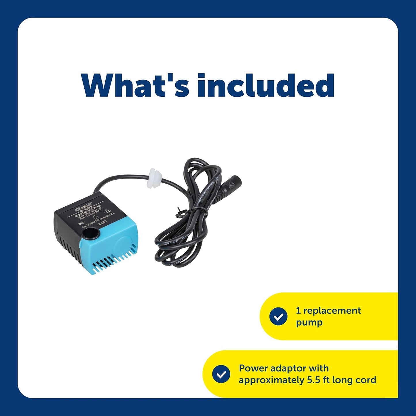 PetSafe Drinkwell Replacement Pump - Reliable OEM Replacement - Drinkwell Pump Accessory - Includes Power Adaptor - Silent Operation for a Calm Pet Environment - Easy to Clean