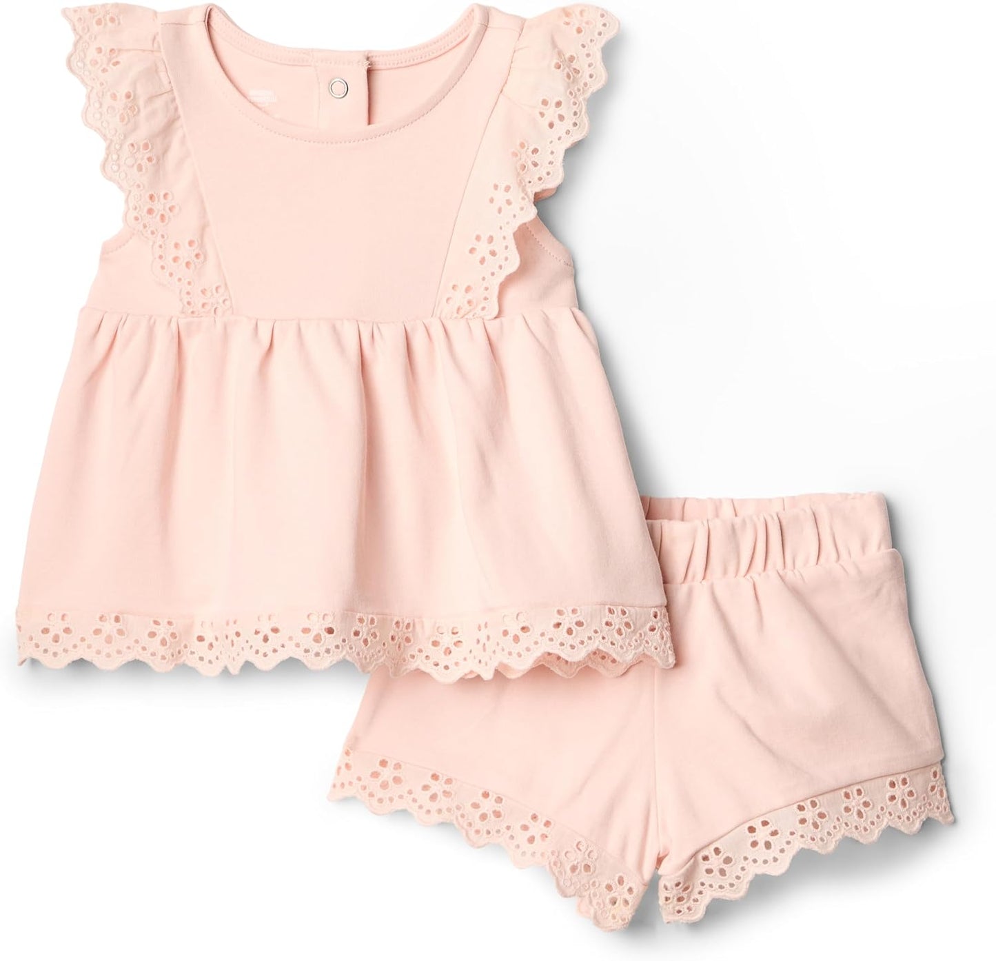 Amazon Essentials x Sofia Grainge Toddler and Baby Girls' Eyelet Short & Top Set