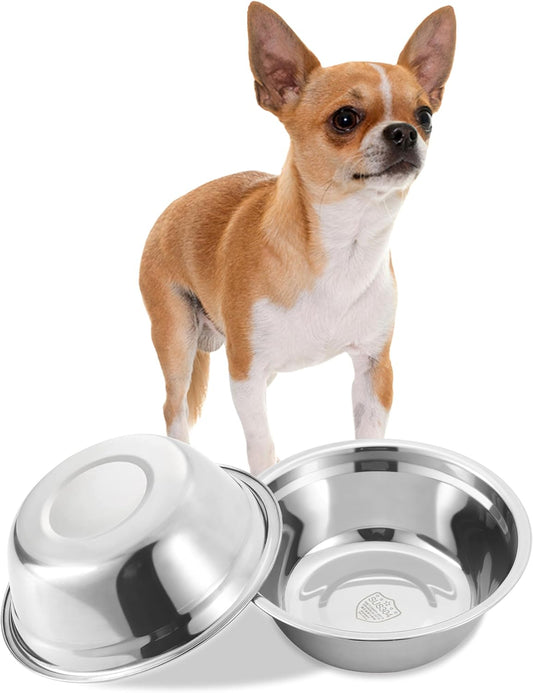 VENTION Stainless Steel Small Dog Food Bowls, Set of 2 Outer Dia. 6.1 in Replacement Dog Bowls for Raised Station(2 Cup)