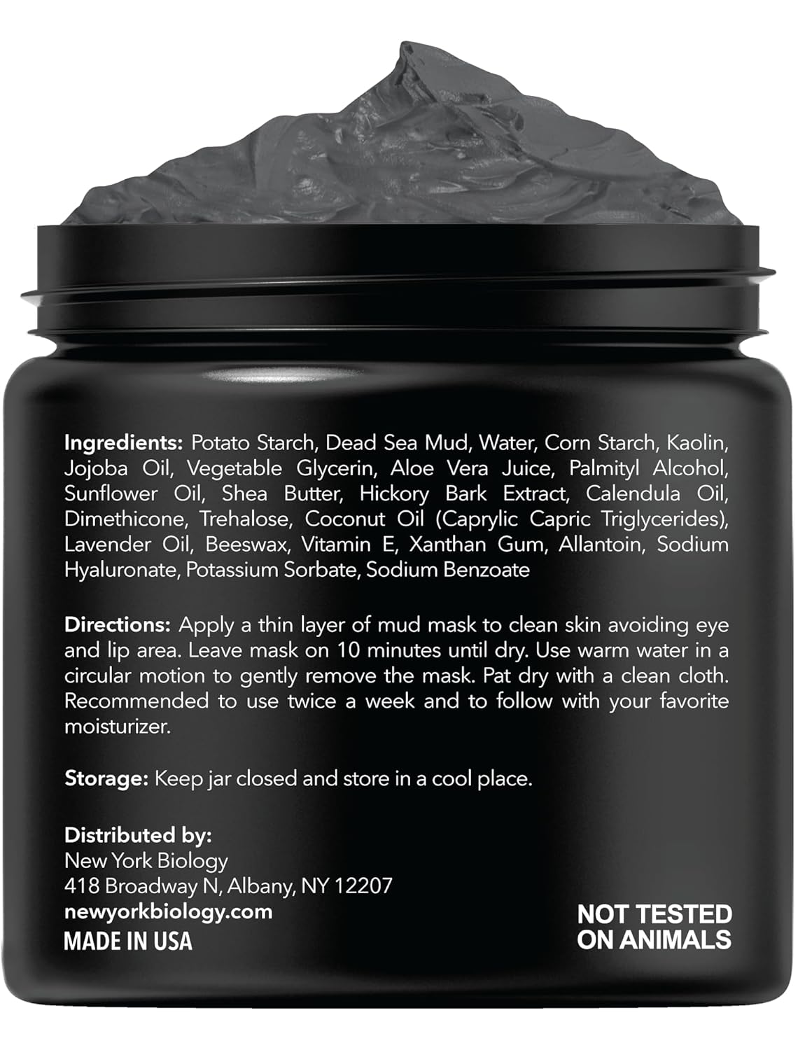 New York Biology Dead Sea Mud Mask for Face and Body | Spa Quality Pore Refiner for Oily Skin | Natural Skincare for Women & Men | Tighten Skin for A Healthier Complexion | 8.8 oz