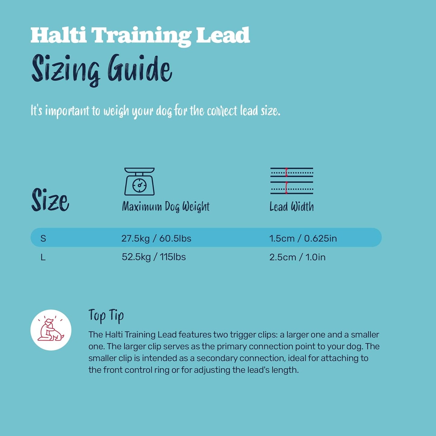 Halti Training Leash - Multifunctional Double-Ended Dog Leash, Ideal for Anti-Pulling Dog Training. Lightweight, Soft & Durable. Suitable for Medium to Large Dogs & Puppies (Size Large, Black, 2m)