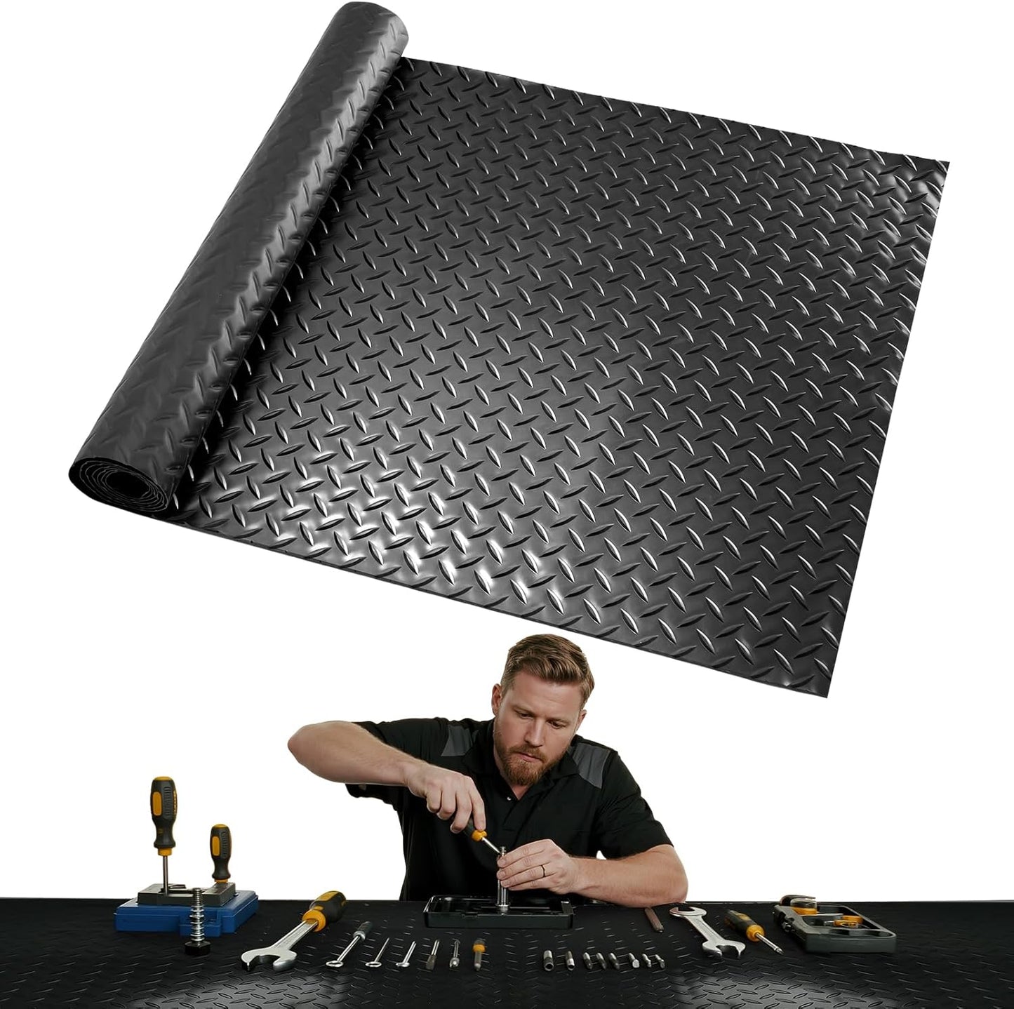 Workbench Mat 47.24"x23.62" Work Bench Pad, 2mm Non-Slip Steel Plate Tool Station for Painting, Woodworking, Crafting, DIY Building (47.24" x23.62)