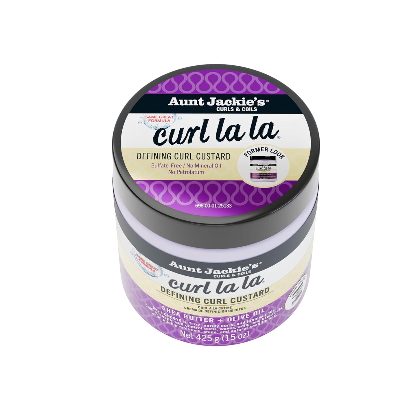 Aunt Jackie's Curl La La, Lightweight Curl Defining Custard, Enriched with Shea Butter & Olive Oil, Basic, 15 Ounce