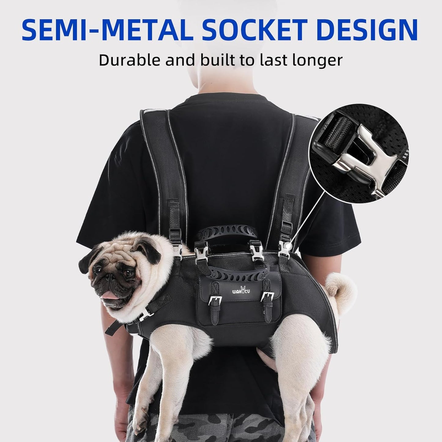 Dog Backpack Carrier for Dogs,Dog Lift Harness,Adjustable Padded Breathable Straps for Dogs, Disabled, Joint Injuries, Arthritis,XXL