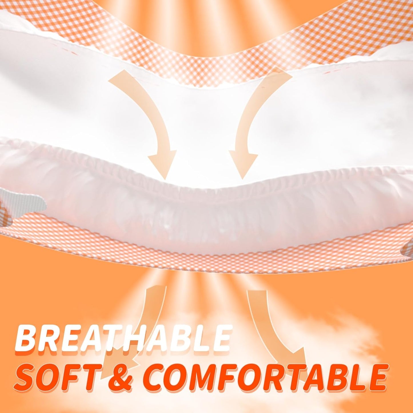 Pet Soft Female Dog Diapers - Disposable Puppy Diapers for Dogs & Cats, Ultra Absorbent Doggy in Heat Period or Urine Incontinence, 24pcs (XXS, Orange)