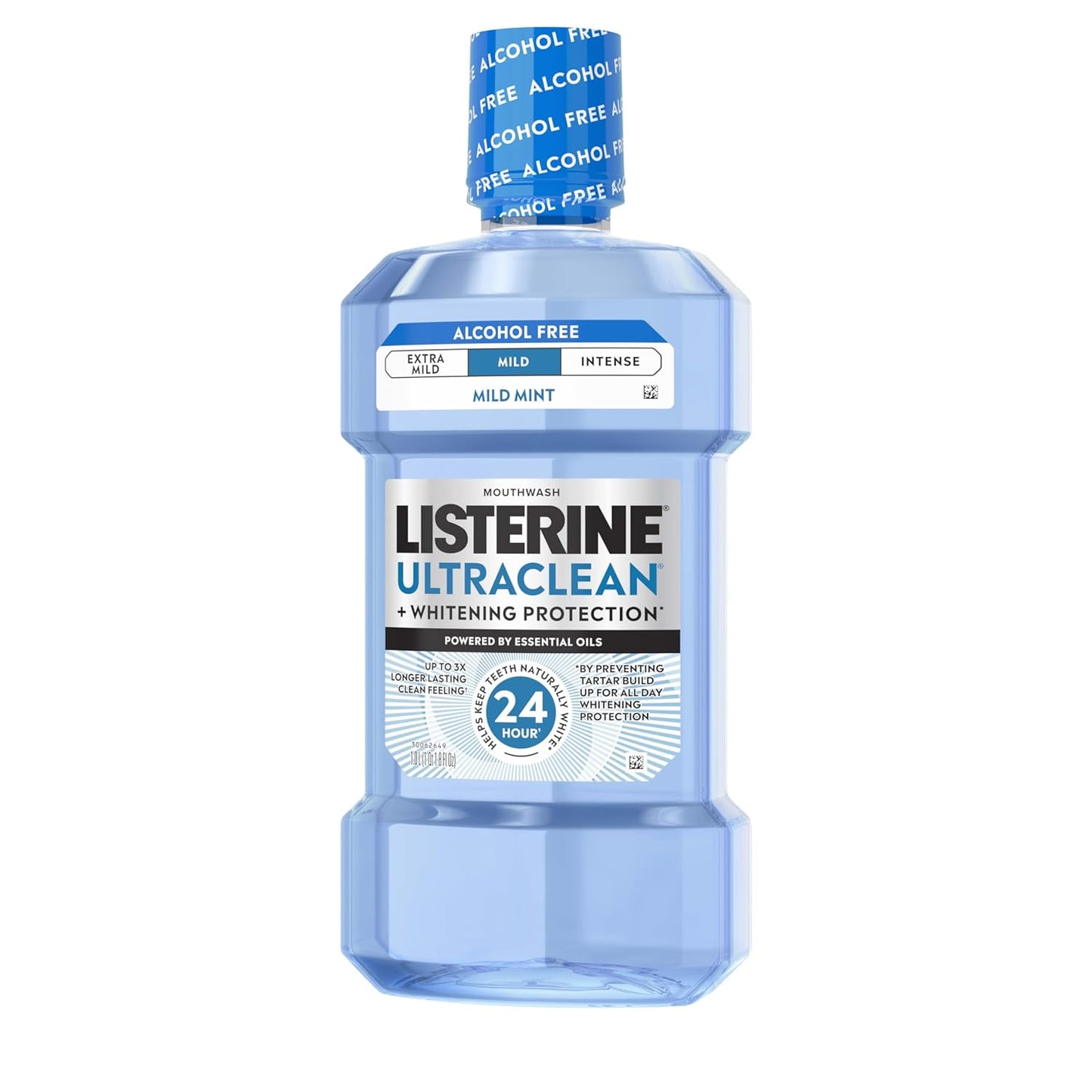 Listerine Ultraclean Alcohol-Free Mild Mouthwash + Whitening Protection*, Alcohol Free Tartar Control Oral Rinse Provides Fresh Breath. Mild Arctic Mint Flavor, 1L