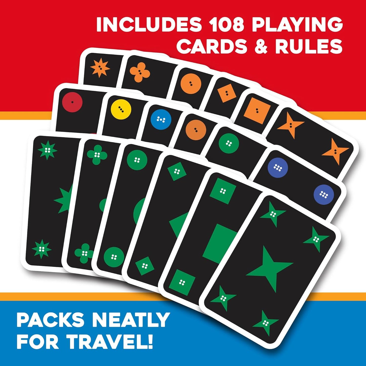 MindWare Qwirkle Rummy Card Game - Strategy Games for Adults and Family - Fun Family Games & Party Games for Adults - Match Shapes & Colors, Score Qwirkles to Win - Ages 8 and Up