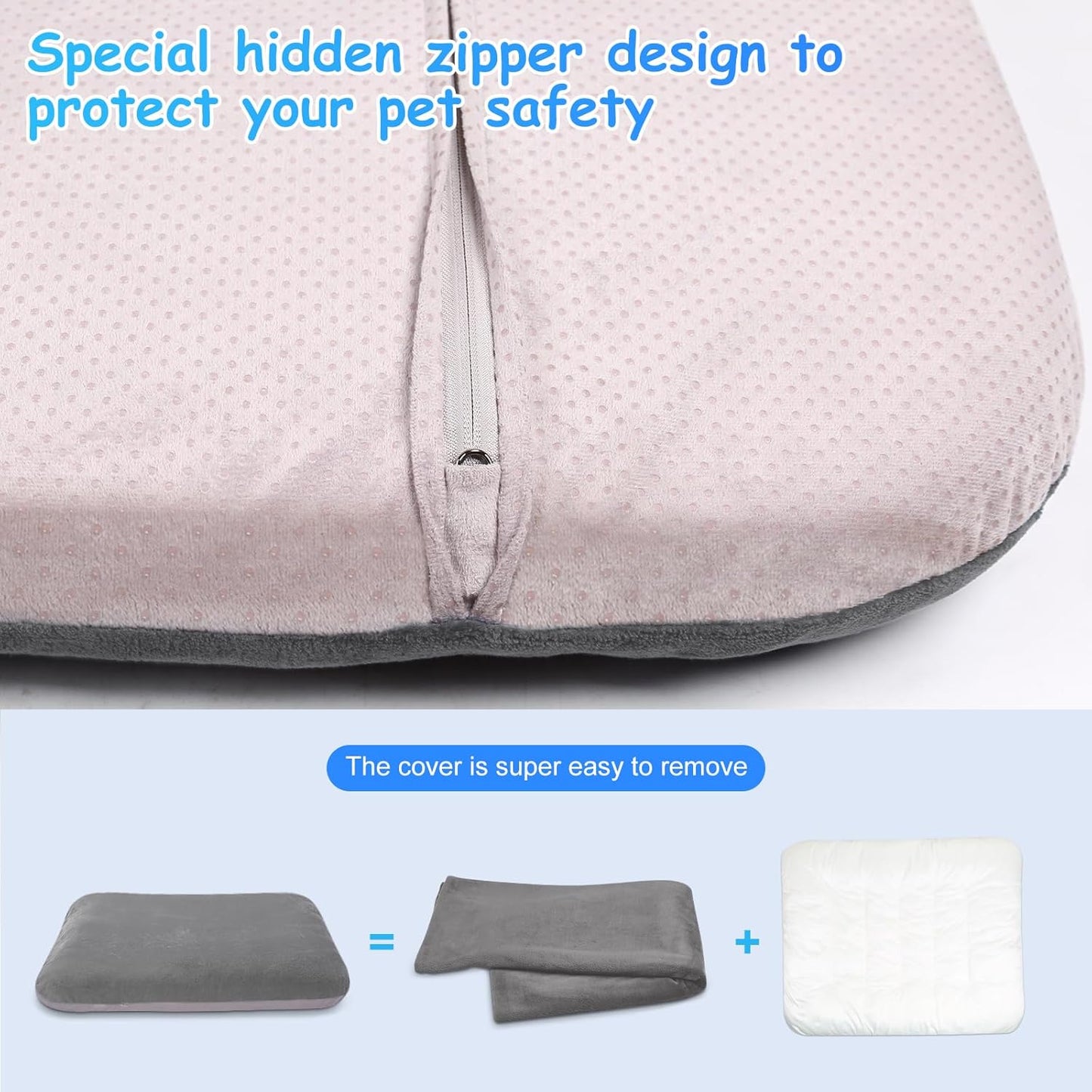 Magic Dog Super Comfy Dog Bed for Large Dogs, 47" Extra Large Washable Dog Bed with Removable Cover, Anti-Slip Bottom & High-Density Foam, Jumbo Size XL Dog Mattress