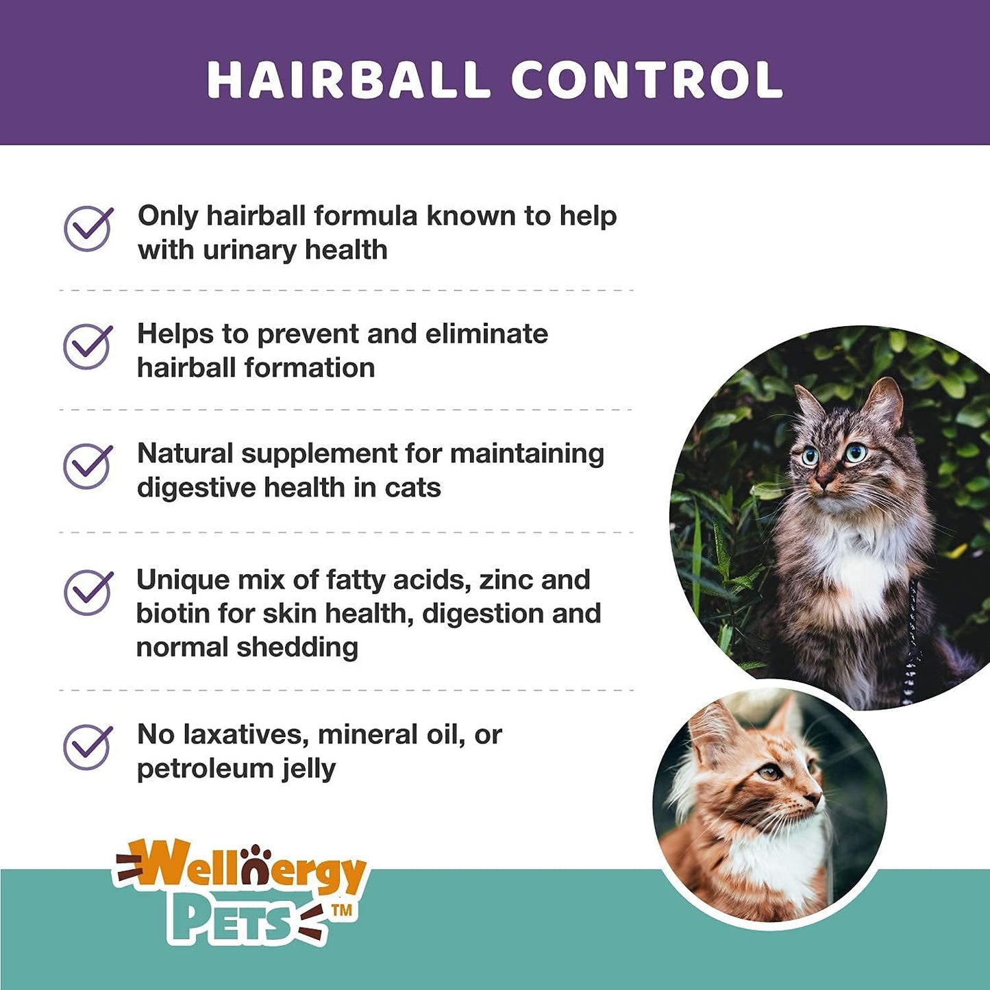 Natural Hairball Control Chews for Cats & Daily Probiotic with Prebiotics for Dogs & Cats