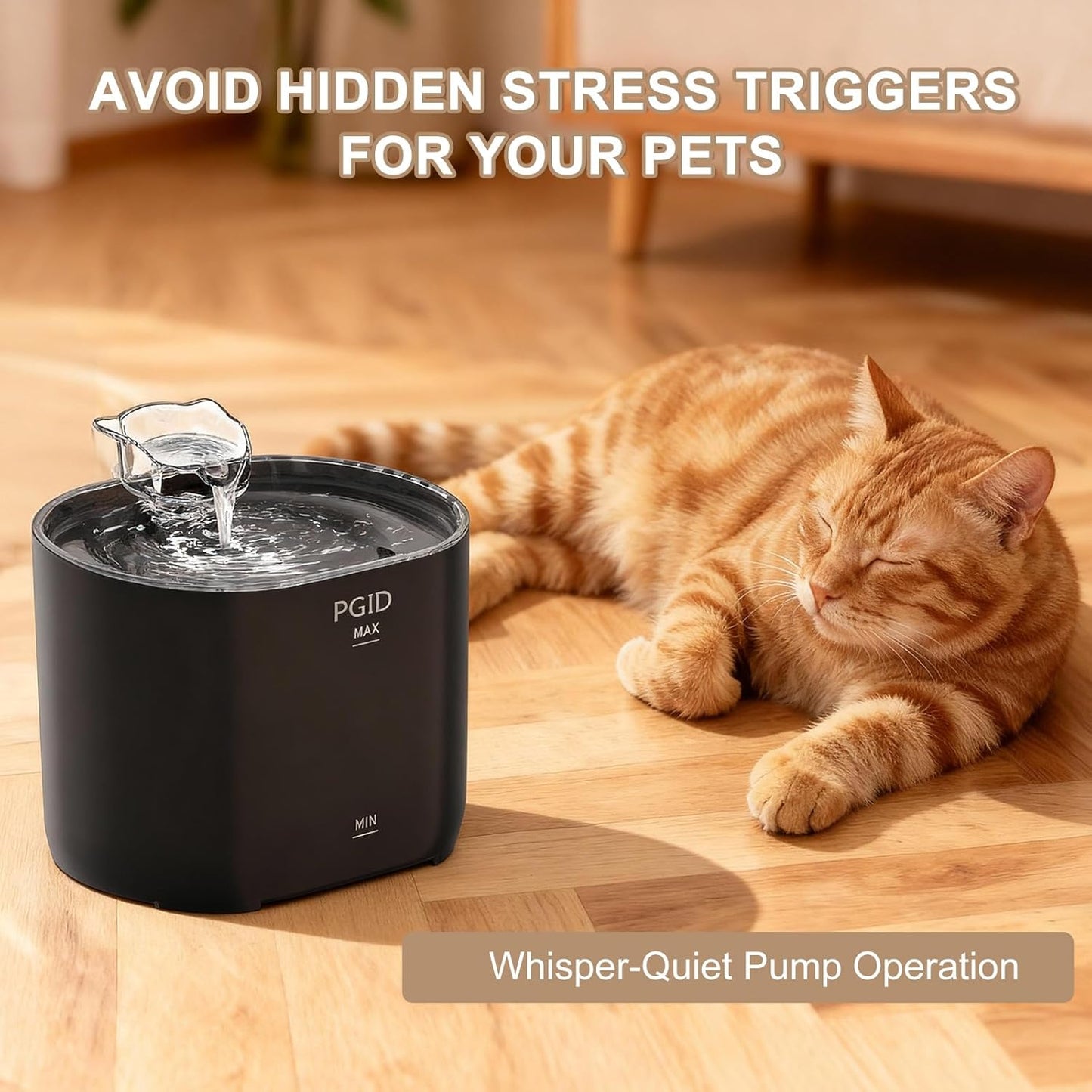 Cat Fountains for Drinking,74Oz/2.2L Pet Cat Water Fountain, Corded Automatic Water Dispenser for Cats Dog,Pet Dog Water Bowl Dispenser with Quiet Pump for Indoor