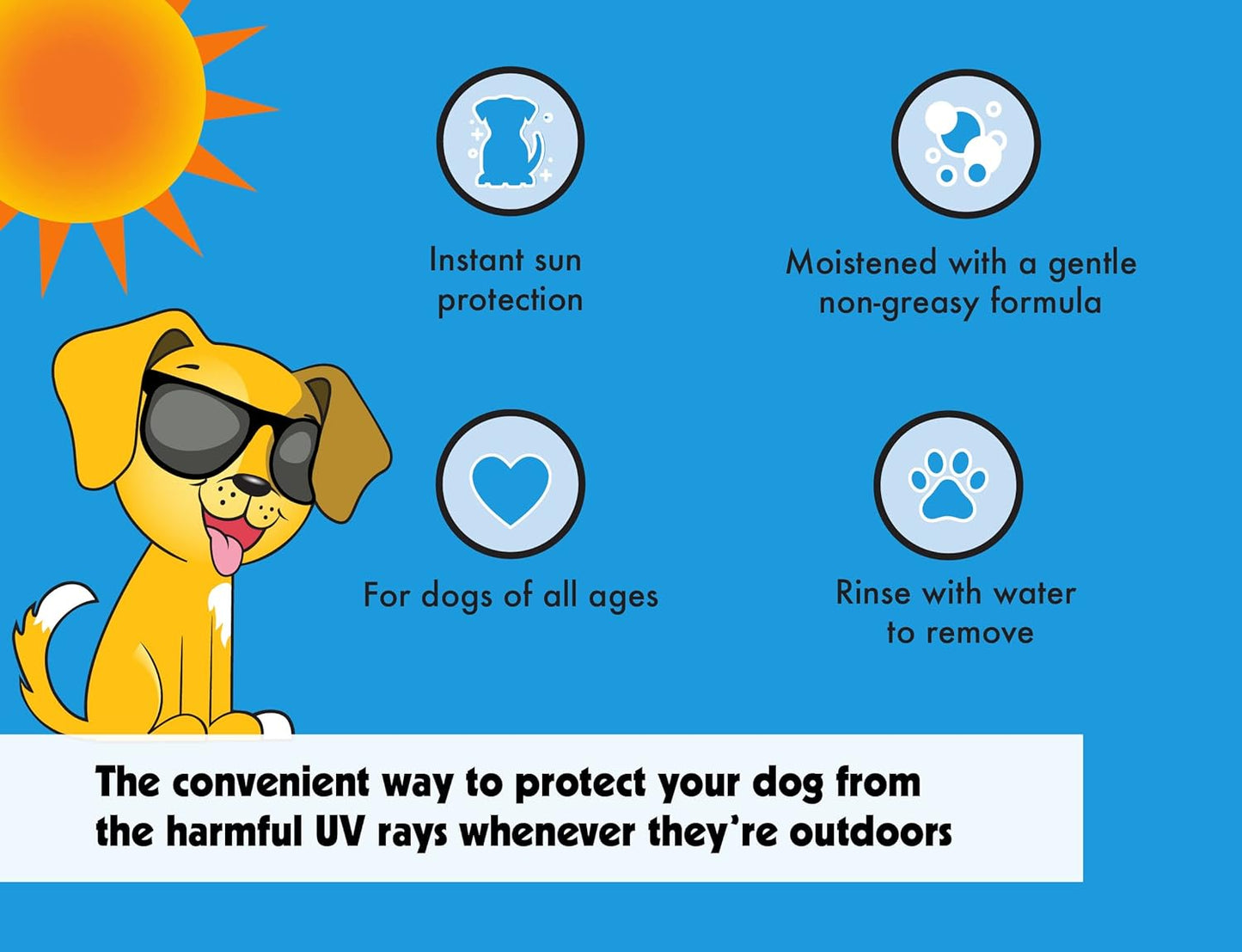 Petkin Dog Sunscreen Sunmist– Sunscreen for Dogs and Puppies, SPF 15 – Simply Spray on Anytime for Instant Sun Protection – Vanilla Coconut Scent, 4 oz Bottle – Ideal for Home or Travel