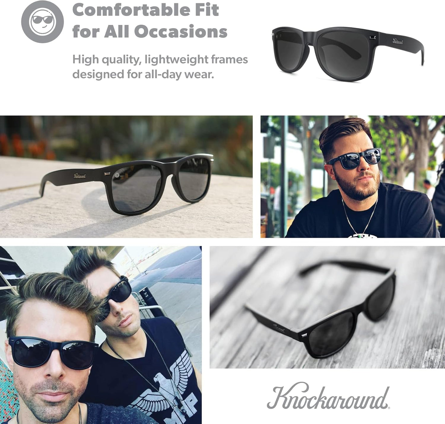 Knockaround Fort Knocks Polarized Sunglasses for Men & Women - UV400 Protection