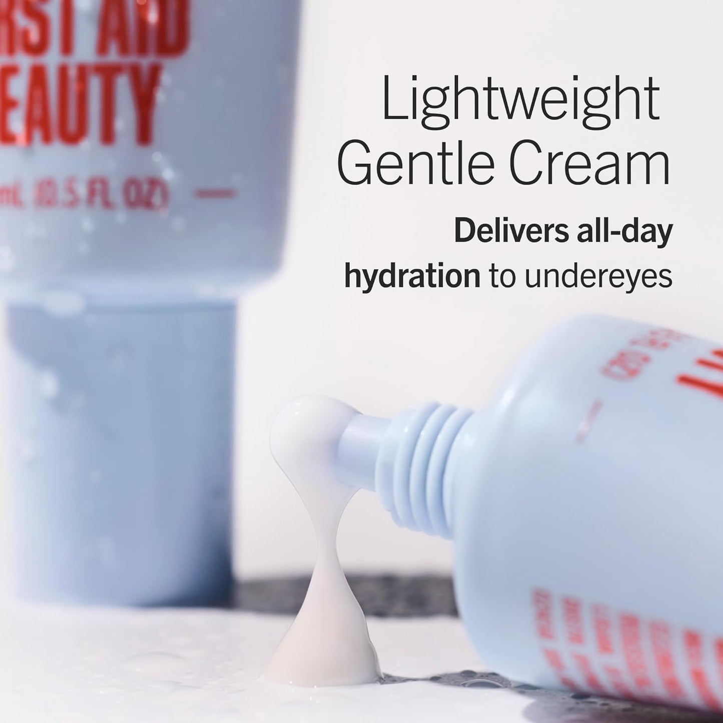First Aid Beauty - Hydrating Eye Cream with Hyaluronic Acid, Nourishing Eye Cream that Provides 24 hours of Hydration, Helps Smooth Fine Lines, Wrinkles & Puffiness, Safe for Sensitive Skin, 0.5 oz