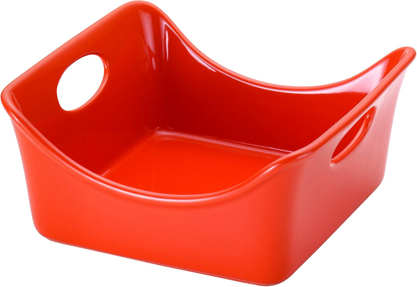 Rachael Ray Stoneware 2-Quart Square Baker, Orange