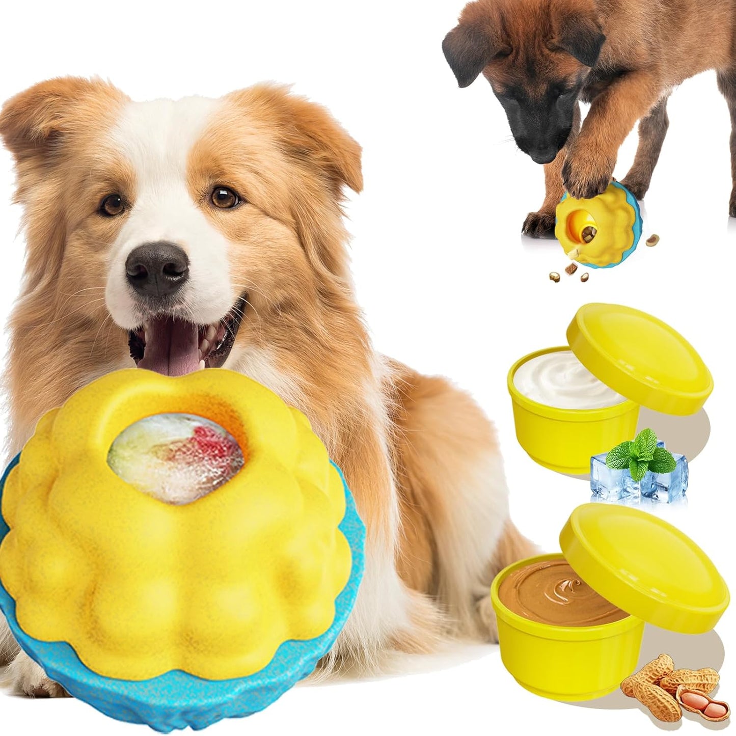 Dog Puzzle Toys, Dog Treat Holder Toy 2 Pack, Pupsicle Dogs Puzzles for Smart Dogs(2 Pack)