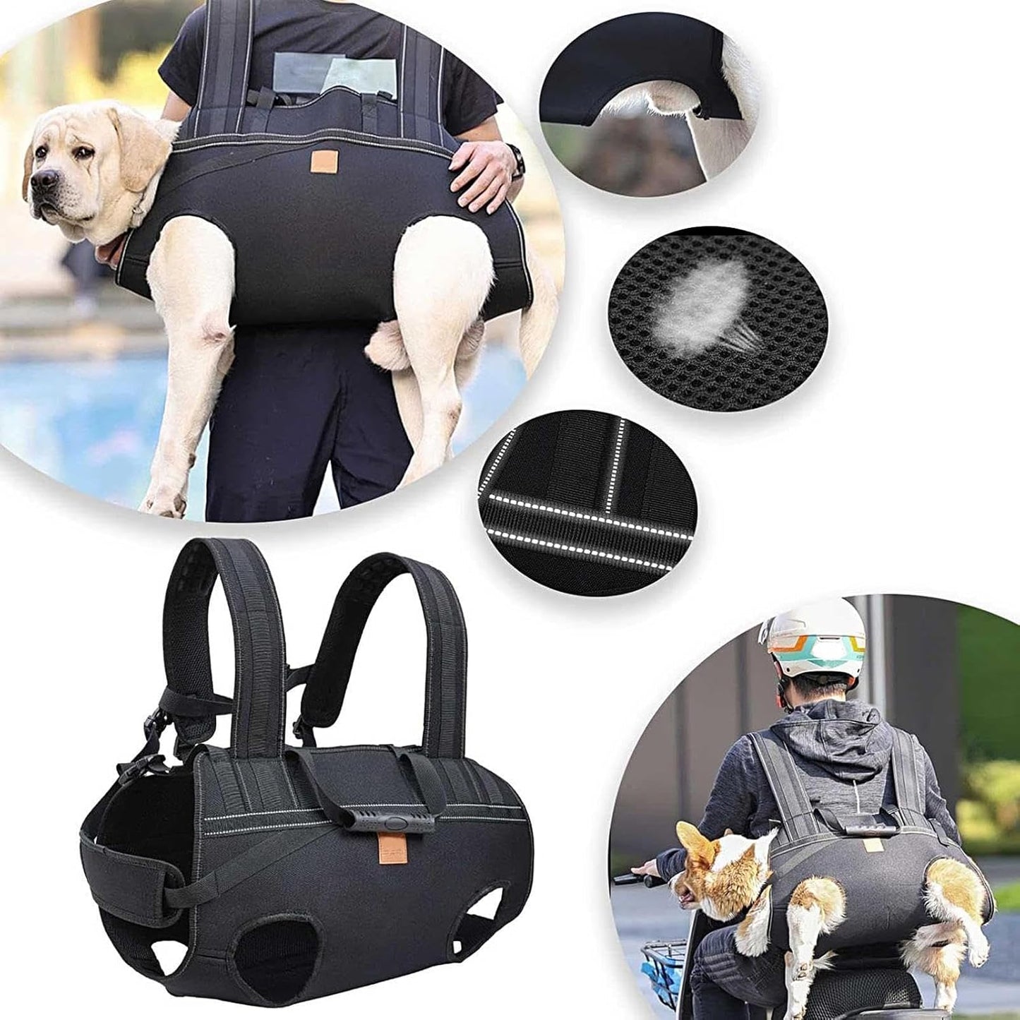 Dog Lift - Adjustable Lift Vest - Dog Support Harness,for Large Breed Senior Elderly Rehabilitation Mobility Aid Daily Walk Travel Hiking