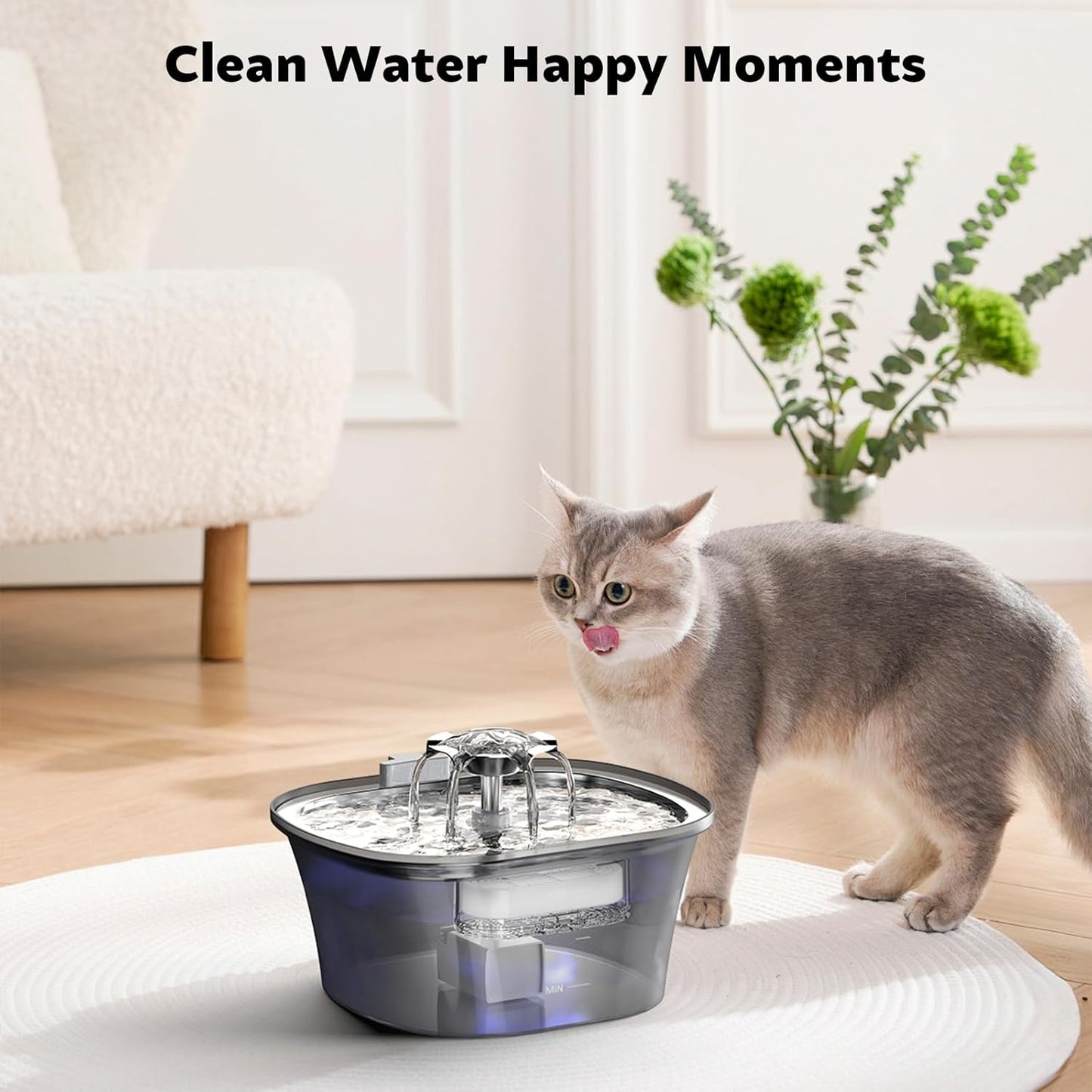 Cat Water Fountain Filters, 12 Pack, 6+6, Compatible with 84oz/2.5L Pet Fountains