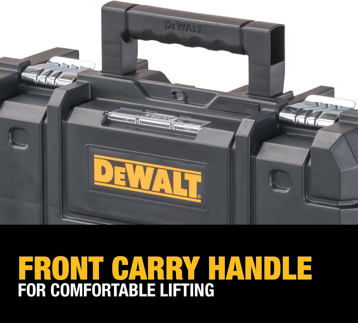 DEWALT TSTAK II Tool Box, Flat Top Tool Storage Case, Organizer Box Holds Up To 66 lbs, Flexible Platforms for Stacking, 13 Inch (DWST17807)