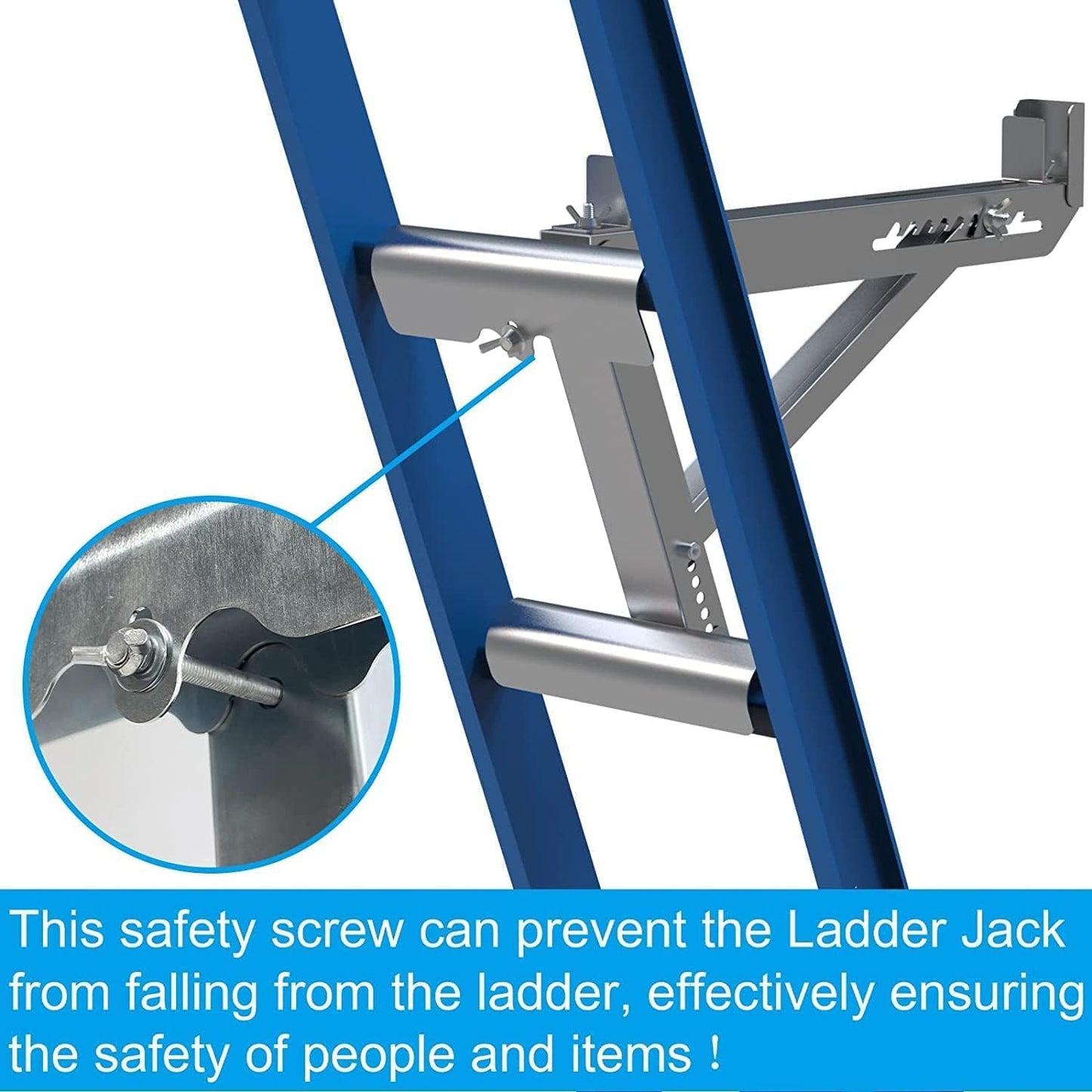 Ladder Jacks 2 Pack for Metaltech Scaffolding Platform,Two-Rung Short Body Extension Ladder Jack for Working Stage,2024 Upgrading Design & Strengthen Stability. (1 Pair)