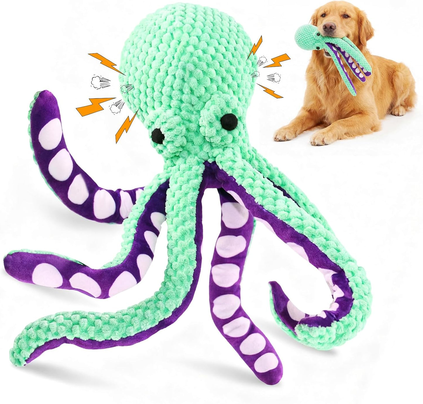 Large Squeaky Dog Toys- Plush Dog Toys with Soft Fabric for Small, Medium, and Large Dogs Daily Companionship, Training Reward Gift