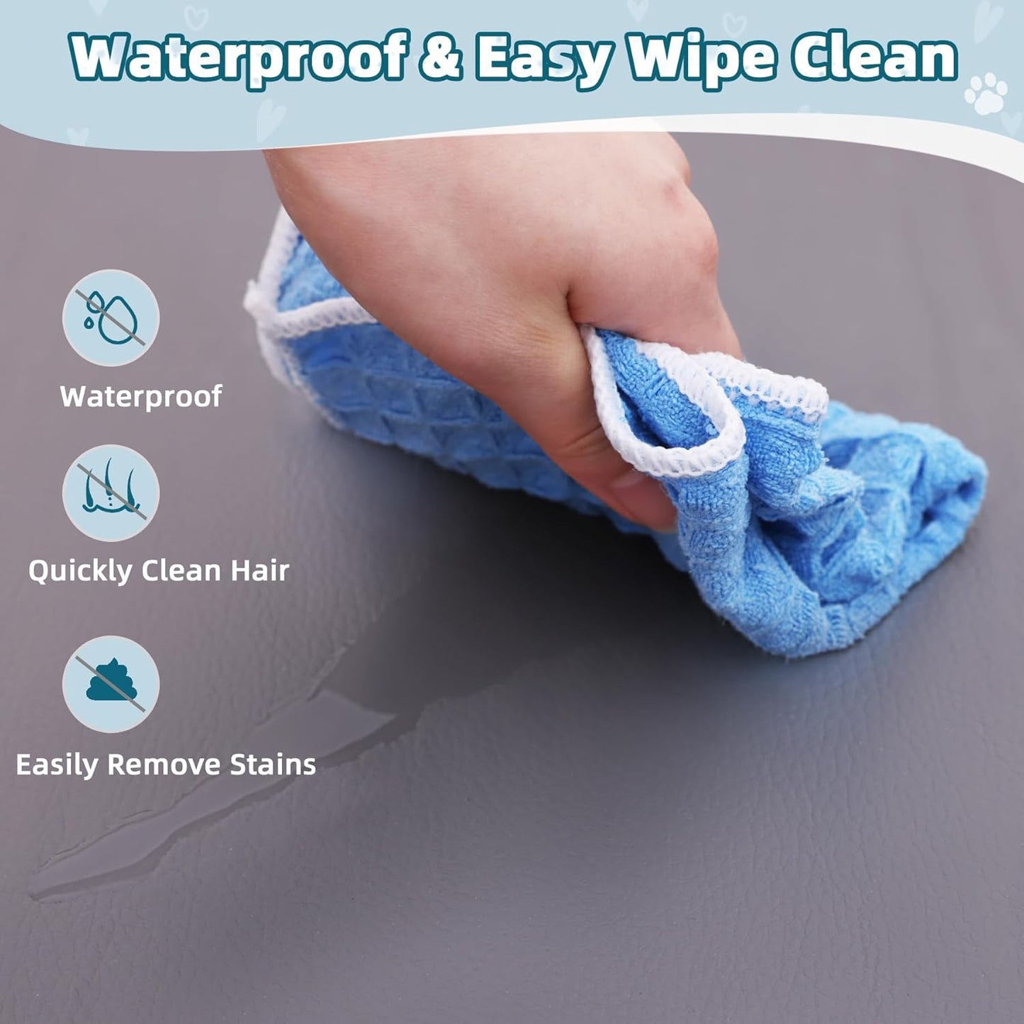 Large Dog Crate Pad Bed, Waterproof Outdoor Pet Bed for Large Dogs, Cooling Pet Bed with High Resilience Foam,Wipe Clean & Easy Rinse, Anti Slip 41 inch Graphite Grey