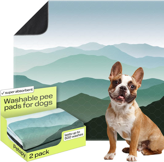 PETSPY Washable Pee Pads for Dogs - Super Absorbent Reusable Puppy Training Pads - 100% Waterproof, Leak-Proof & Non-Slip Whelping Pads for Pet Housebreaking