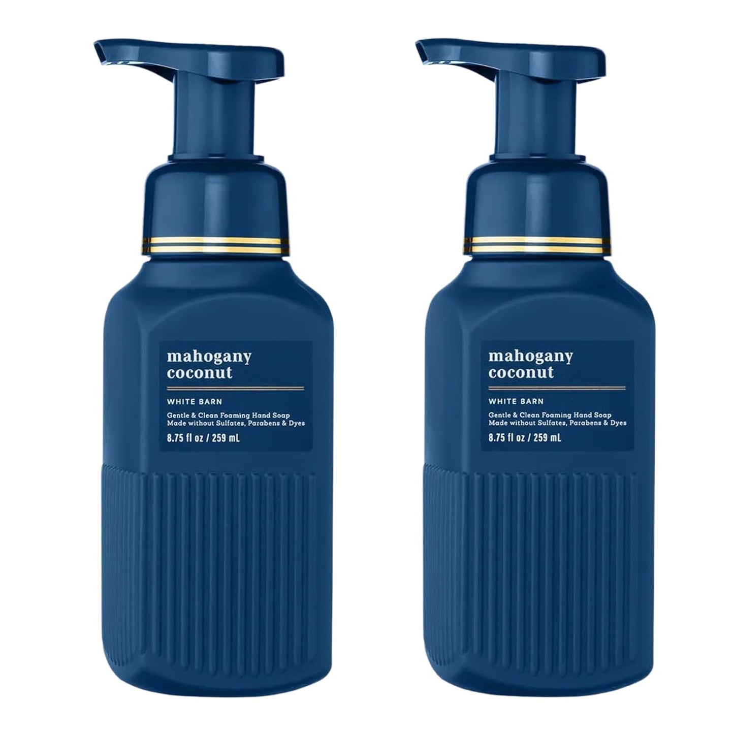 Bath & Body Works Gentle & Clean Foaming Hand Soap, Mahogany Coconut Scent, Non-Drying, Made Without Sulfates & Parabens, Foaming Hand Wash for Kitchen & Bathroom, 8.75 fl oz - 2 Pack
