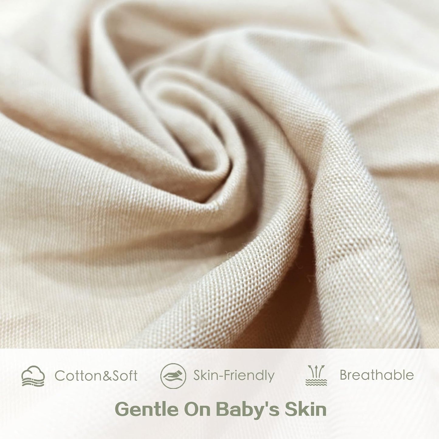 Baby Ring Sling Wrap, Lightweight Baby Carrier Sling Toddler Sling, Cotton Infants Wraps Carrier (7-35 lbs) for Toddlers, Cream