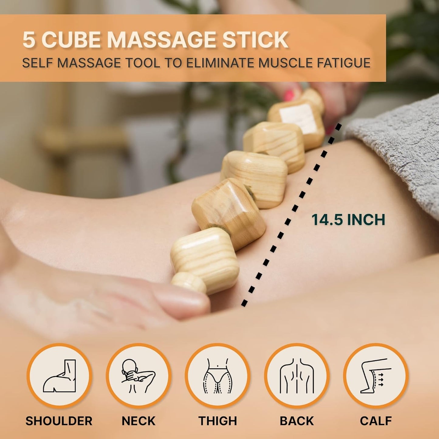 Wood Therapy Massage Tools 6-in-1, Lymphatic Drainage Massager Maderoterapia Kit - Anti Cellulite Body Sculpting & Contouring Wood Therapy Kit for Muscle Pain Relief & Deep Tissue Relaxation