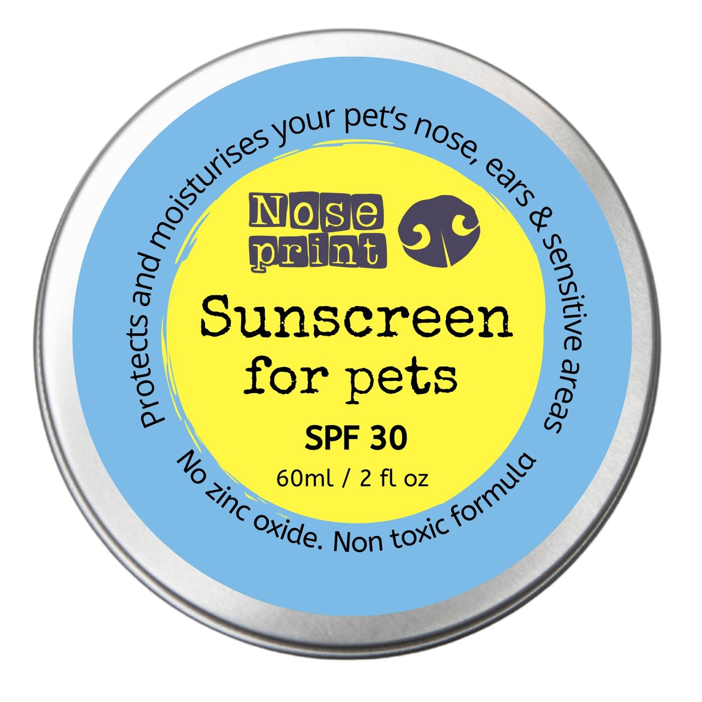 SPF 30 Pet Sunscreen | sun Protection For Pets 60 ML | Moisturising Sunscreen For Dogs And Cat Non-Toxic Formula Dog Nose | Dog Paw Balm Sun Cream Balm | Dog Sun Protection