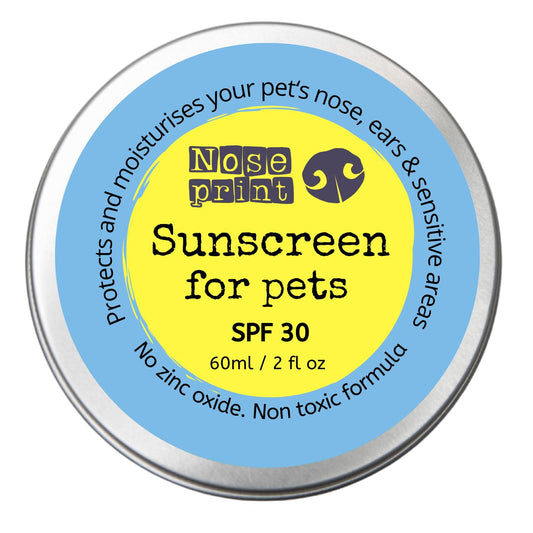SPF 30 Pet Sunscreen | sun Protection For Pets 60 ML | Moisturising Sunscreen For Dogs And Cat Non-Toxic Formula Dog Nose | Dog Paw Balm Sun Cream Balm | Dog Sun Protection