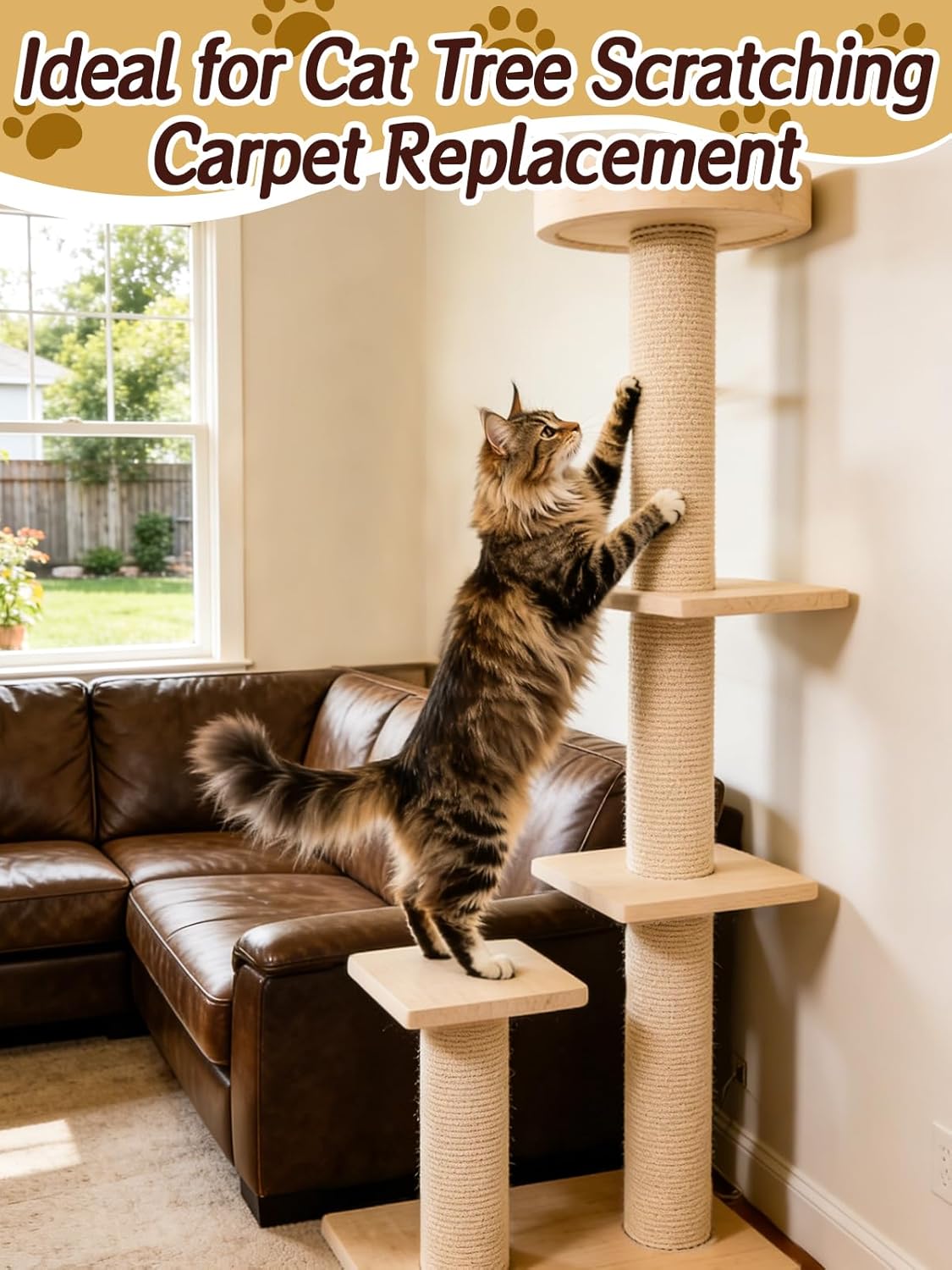 15.7"×78.7" Cat Scratch Furniture Protector - Strong Adhesive & Cuttable Cat Couch Protector for Leather Fabric Furniture Carpet Cats Tree