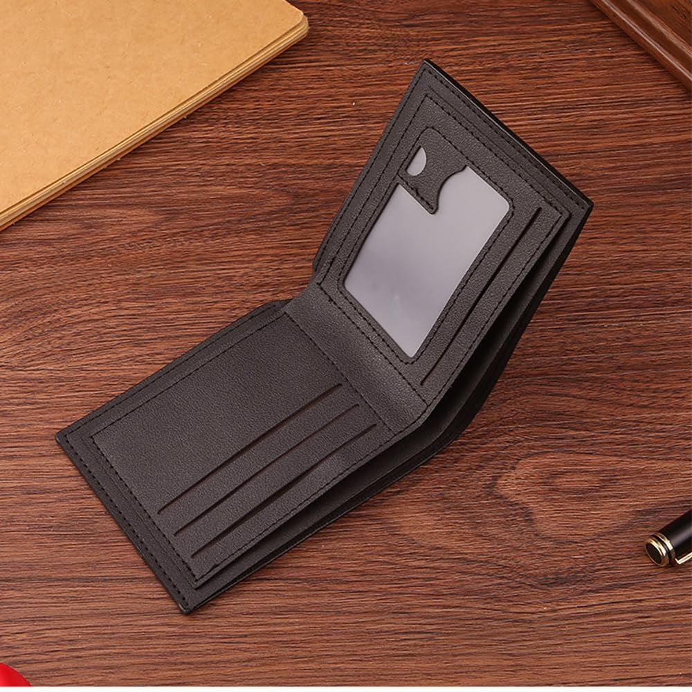 Slim Wallet for Men with Coin Purse, Minimalist Wallet with Zipper, Bifold Mens Wallets with Credit Card Holder, PU Leather Men's Wallet with Money Clip, Carteras Para Hombres (Coffee L)