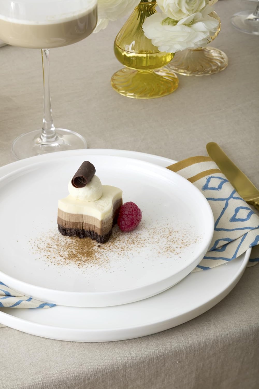 Lenox 899190 Modern White Coupe 18-Piece Dinnerware Set, Service For 6