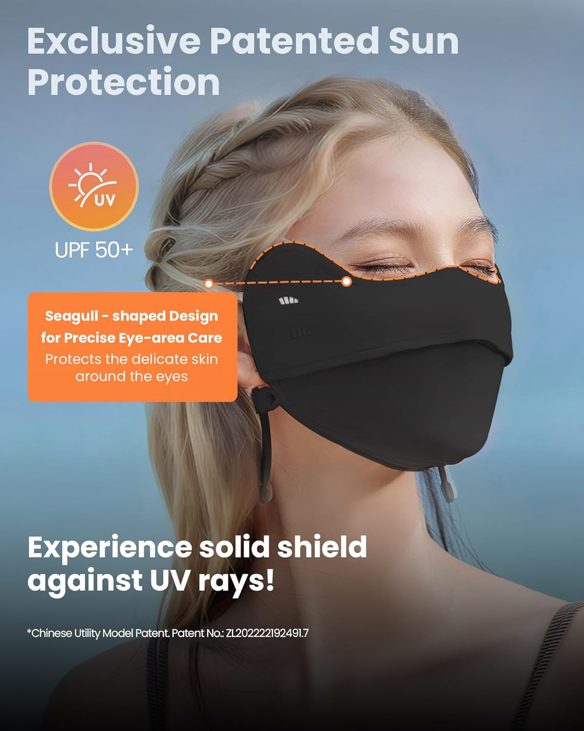 BENEUNDER UV Sun Protection Face Cover/Neck Gaiter Scarf UPF50+ Breathable Cooling for Summer Outdoor Activities Reusable