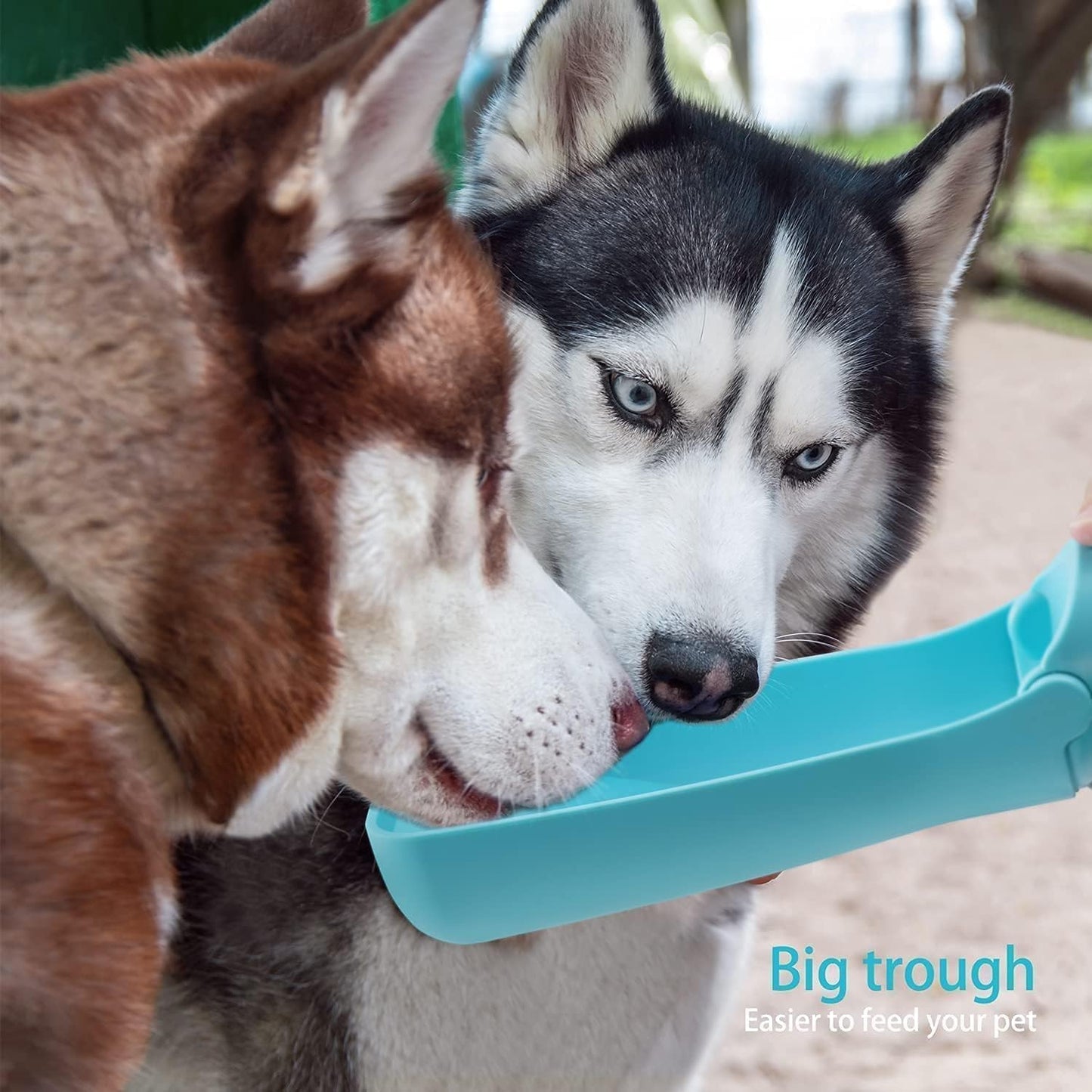 Portable Dog Small Animals Water Bottle for Walking 19 OZ or 12 OZ Pet Water Bottles for Puppy Medium Large Dogs Little Animals Water Dispenser Dog Small Animals Water Bowl (19OZ Blue)