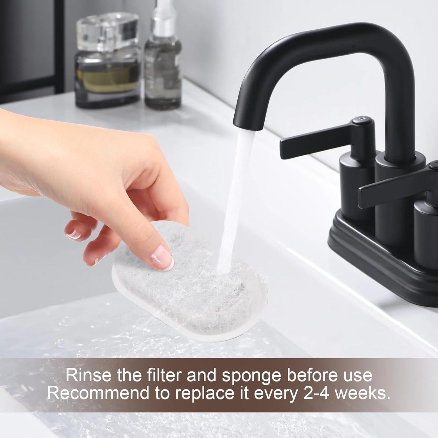 Cat Water Fountain Filter Replacement Kit - 16 Cat Fountain Filters, 16 Sponges, Compatible with Stainless Steel Pet Fountains