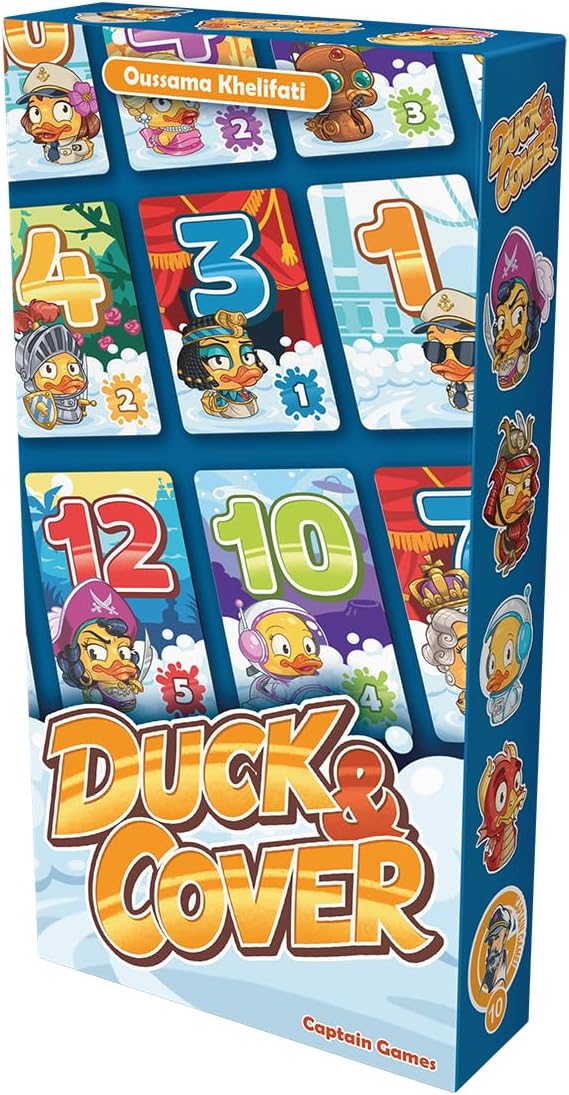 Captain Games Duck and Cover Party Game - Fun Fast-Paced Card Game for Family Game Night, Hilarious and Competitive Game for Kids & Adults, Ages 7+, 2-7 Players, 30 Minute Playtime, Made