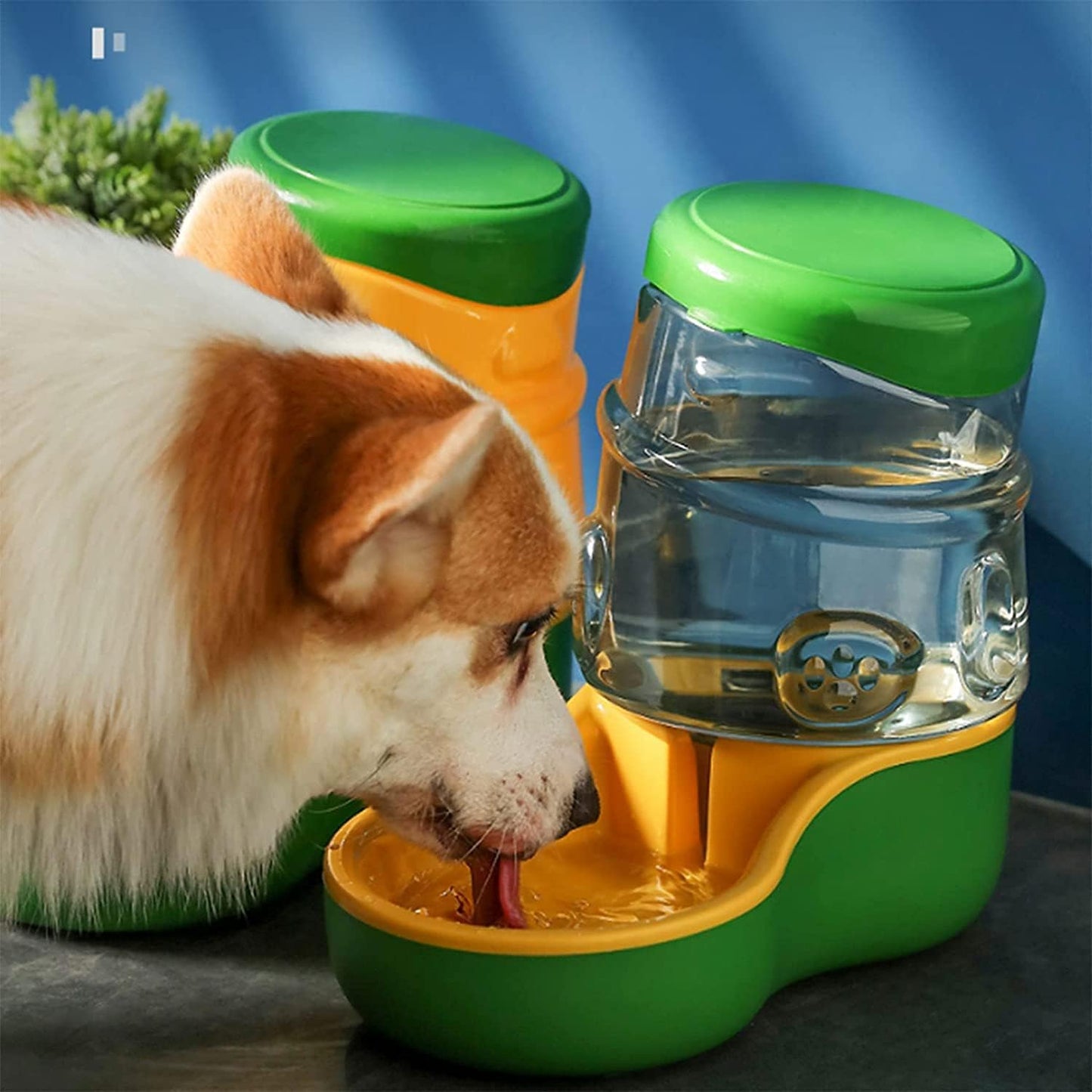 Fountain 2 Pack Automatic Cat Feeder and Water Dispenser 3.2L Unplugged Feed Water Pet Supplies in Set for Small Medium Dog Pets Pet Water Dispenser