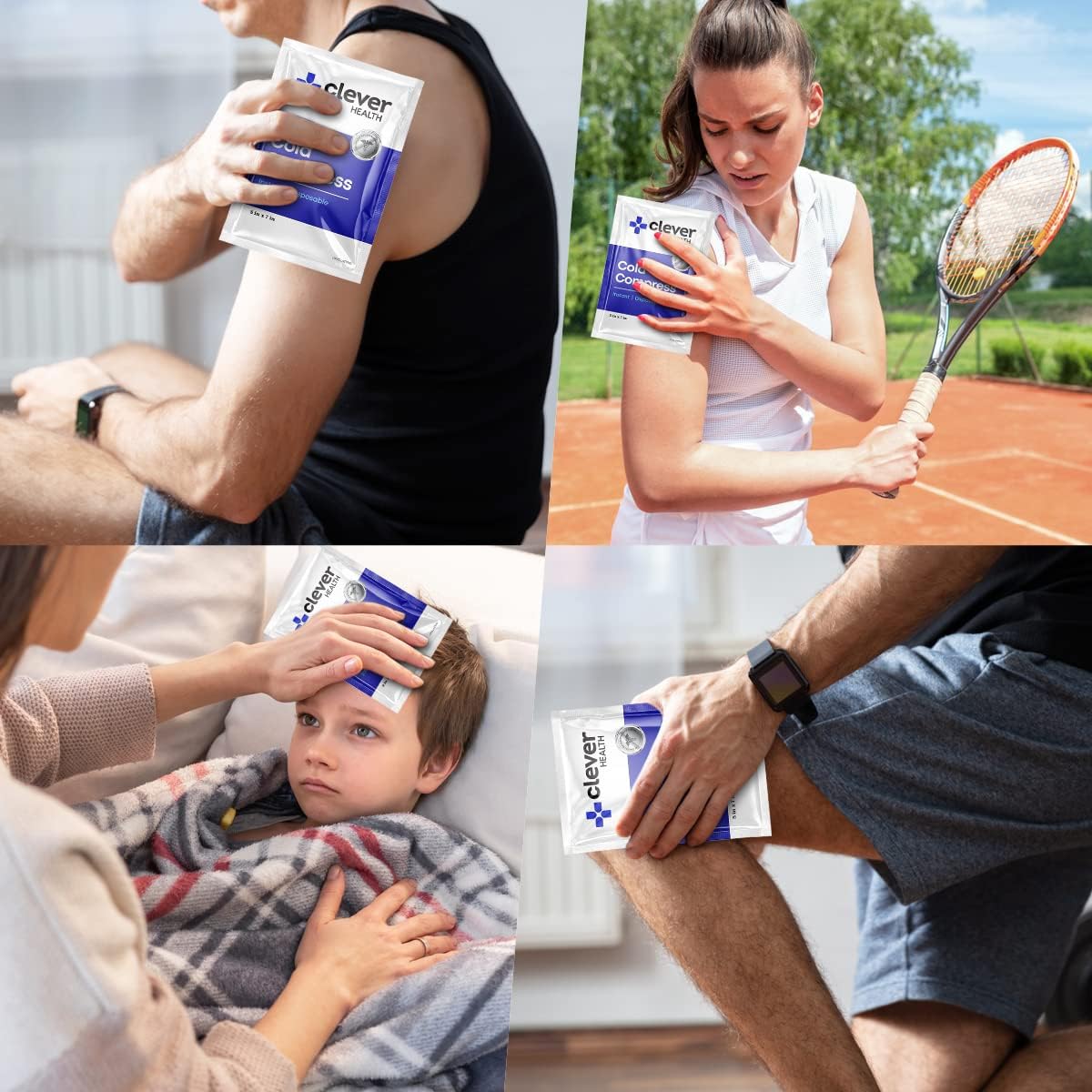 Instant Cold Pack | Disposable Ice Packs - Cold Therapy - for Injuries, Swelling, Inflammation, Muscle Strains, Sprains, Perfect for First aid Kit, Outdoor Activities, Athletes. 5x7 Inches, 6 Pack.